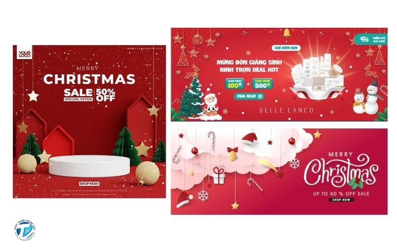 Banner Giáng Sinh đẹp giúp khơi gợi cảm xúc và gắn kết khách hàng